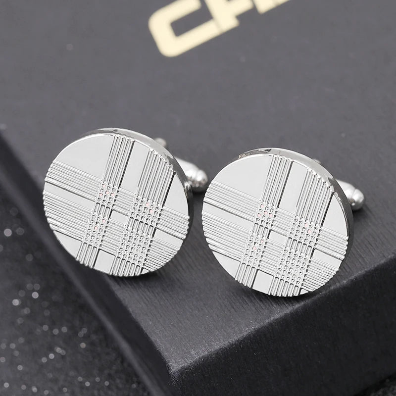 Fashion Vintage Punk Striped French Style Shirt Cufflinks for Men Clothing Accessories