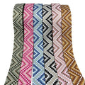 Color Gradient Triangle Pattern Jacquard Webbing 1.5 Inch Women Handbag Strap 38mm Wide 18 Colors Design