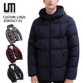 Custom Logo Autumn Winter Cheap Wholesale New Products Men Casual Hooded Parka Thick Warm Zipper Jacket Outerwear Coat