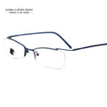 Hot Sale Vintage Square Eyeglasses Genuine Gents Half Frame Optical Titanium Eyeglasses Frames LXOP0023