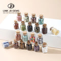LINK JD GEMS New Handmade Natural Crystal Crushed Stone Wishing Bottle DIY Holiday Gift Set to Heal Soul Desktop Decoration
