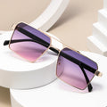 S2536 Fashion Sunglasses 2026 Luxury Women Custom Logo Recycled Metal Double Bridge Square Rectangle Driving Sunglasses