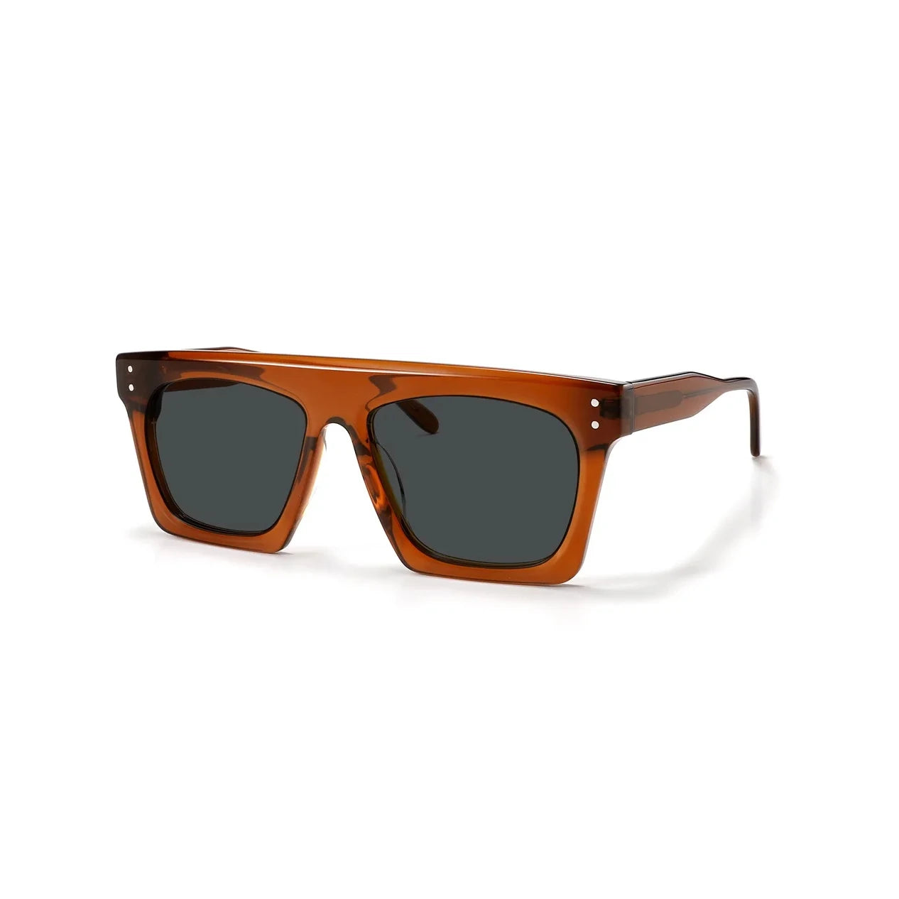 Square Fashion Acetate Sunglasses Casual Color Block Anti Glare Glasses for Women