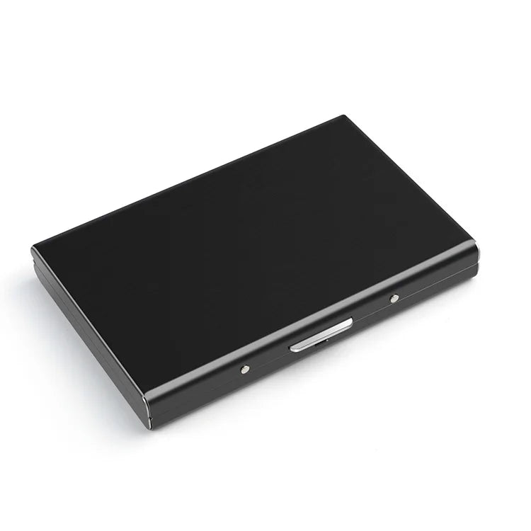 Personalized Aluminum Stainless Steel Credit Card Holder Case - Branded Business Gifts Card Wallet for Men