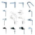 Petal Sofa Special Hinge Multi-function Sofa Backrest Armrest Hinge Cushion Multi-section Hinge Furniture Hardware