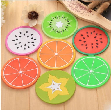 Epsilon Creative Children's Personality Fruit Coaster Cartoon Pvc Tea Cup Mat Table Coasters Drink Cute