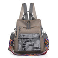 Large Capacity Vintage Embroidered Nylon Women's Backpack Luxury Zipper Closure with Polyester Lining Waterproof Lady Style