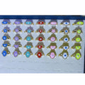 RM1394 Chic Boho Rainbow Enamel Pink Blue Red White Purple Yellow Round Heart Star Hamsa Hand Star Shaped With Evil Eyes Rings