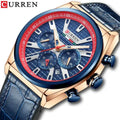 CURREN 8392 New Fashion Leather Quartz Wrist Watches for Men Luxury Chronograph with Luminous Hands Clock Male Wristwatches Gift