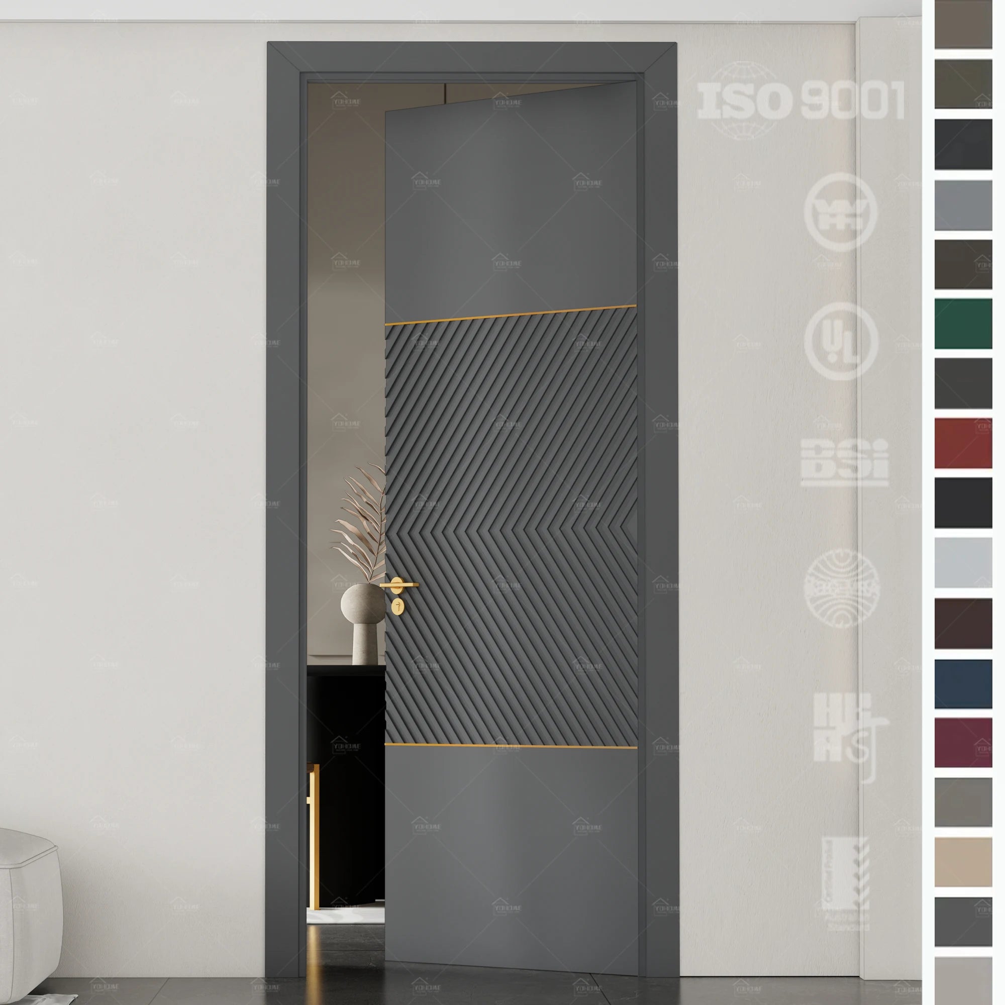 American Style Factory Customization Modern Security Home Doors Luxury Interior Wood Door Inside Wooden Door Indoor House