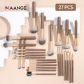 MAANGE Private Label 27pcs High Quality Matte pink  Makeup Brush Set Professional Best Foundational Brush Makeup Sets