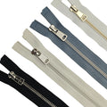 HengDa Heavy Duty Eco-Friendly Zinc Alloy Auto Lock Slider 15cm Open End Zipper in Multiple Colors 3# 5# 10# Sizes
