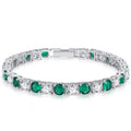 Custom Platinum Plated Copper Tennis Bracelet Fashion Chain & Link Bracelets Fine Jewelry CZ Zirconia Zircon Women Hand Bracelet