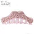 Mi Dairy New Arrival Mouse Shape Diamond pink Hair Claw Multicolour Acrylic Printing Translucent Hair Clips 223485