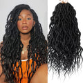 Faux Locs Crochet Hair 24inch Goddess Queen Locs Crochet Hair Soft Locs Curly Ends Dreadlocks Synthetic Crochet Braids Extension