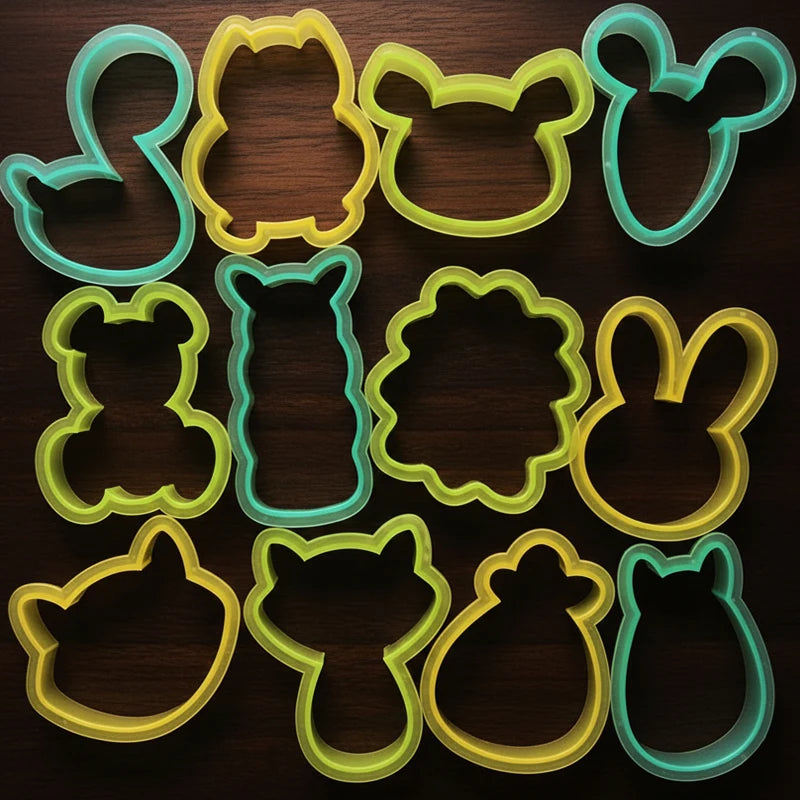 Sweet Sugarbelle Animal Cookie Cutter Mold Tool & Stencil Template Set for Royal Icing Biscuit Fondant Dough Cutter Tool