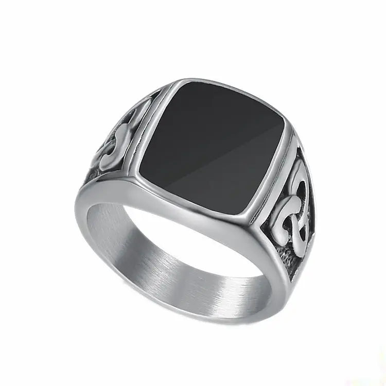Nordic Viking Ring Hot Style Stainless Steel Retro Celtic Heart Knot Men's Ring