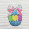 Easter Sequin Egg Patch Custom Rabbit Bow Large Glitter Chenille Sequin Embroidery Iron on Patches for Clothes T Shirt