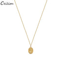 Religious Jewelry for Women Men Gold Plating Stainless Steel Virgin Mary Pendant Necklace