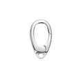 Jewelry Making Supplies 925 Sterling Silver Oval Rings Clasp Push Gate Hook Finding Handmade Oval Lock