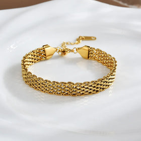Chunky Chain Snake Chain Choke Necklace Set Stainless Steel Accessories for Women Men Children's for Necklace Bracelet Combos