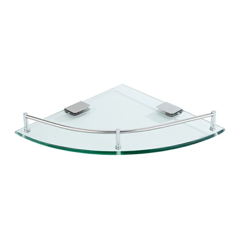 Bathroom Accessories Hotel Bathroom Wall Mounted Glass Shelving Corner Shelving