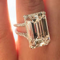 CAOSHI Advanced Custom Jewelry Lady Girls Super Large Radiant Cut Zircon Rings Multi Layer Silver Dainty Wedding Rings