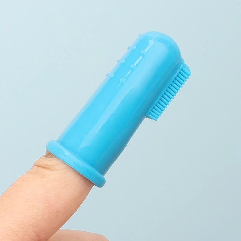 TPR Soft Dog Teeth Cleaning Brushes Cat Finger Toothbrushes Pet Tooth Brushes for Small & Large Pets