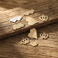GP US Heart Disc Blank Stamping Disc Charm Connector 14K Gold Filled DIY Jewelry Heart Necklace Pendant DIY Making Wholesale