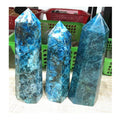 Wholesale Natural Big Size Crystal blue Point Healing Gemstone apatite Quartz Crystal Tower For Decoration
