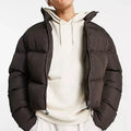 Hot Selling Black Unisex Winter Cotton Padded Zip up Puffer Jacket Outdoor Streetwear Bubble Puffer Jacket for Men
