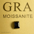 LusterFactory Fancy Cut Gemstones Moissanite Loose Stones 1ct 2ct 3ct Emerald Cut Black Moissanite for Jewelry