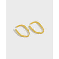 925 Sterling Silver Fine Cuff Earrings Geometric Gold Trendy Design High-Polished Small Clip-On Earpiece Non-Piercing Party Gift