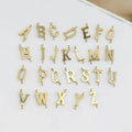 S1196 Dainty Mini Gold Plated Stainless Steel Alphabet Letter Initial Charm Pendants With Double Loops Bail for Necklace