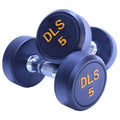 Gym Equipment Round Rubber Dumbbell Set Custom Logo Man Dumbbells Fitness Black Rubber Dumbbell Sets