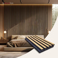 Soundbox Acoustic Sliding Wall Panel 3D Woods Slat Pet Sound Absorber Panels Soundproofing for Study Area