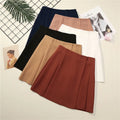 Women Fashion High Waist Zipper Pleated Skirt Candy Colors Female Mini A-line Girls Dance Skirts