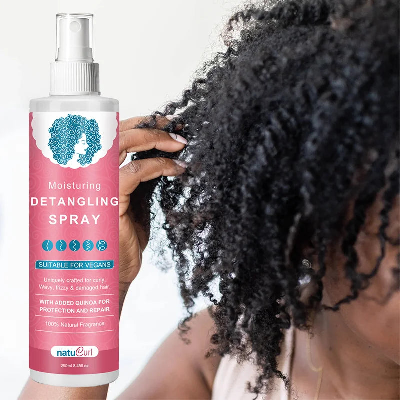 Custom Logo Barber Kid Curly Hair Styling Care Wig Leave in Heat Resistant Tangle Free Detangler Hair Spray for Anti Frizz Knot