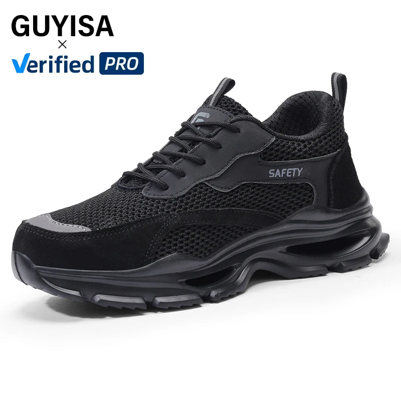 GUYISA New Style SPORTS Series Anti-puncture  Rubber Sole Microfiber UPPER Safety Shoes Functional Shoes
