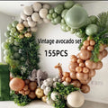 12 Inch Latex Retro Olive Green Arch Balloon Package for Children's Birthday and Wedding Party Decoration Set