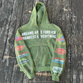 New Design Autumn Embroidered Letter Print Graphic Patch Heavyweight French Terry Eco-Friendly Streetwear Oversized Distressed