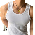 Pack of 3 Cheap Factory Polyester Manufacturers Solid Color Ribbed Undershirt Black Men Vest for Summer