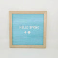 10x10 Inch Light Blue Felt Changeable Letter Board with 3/4 Inch 340 White Letters for Home Decor