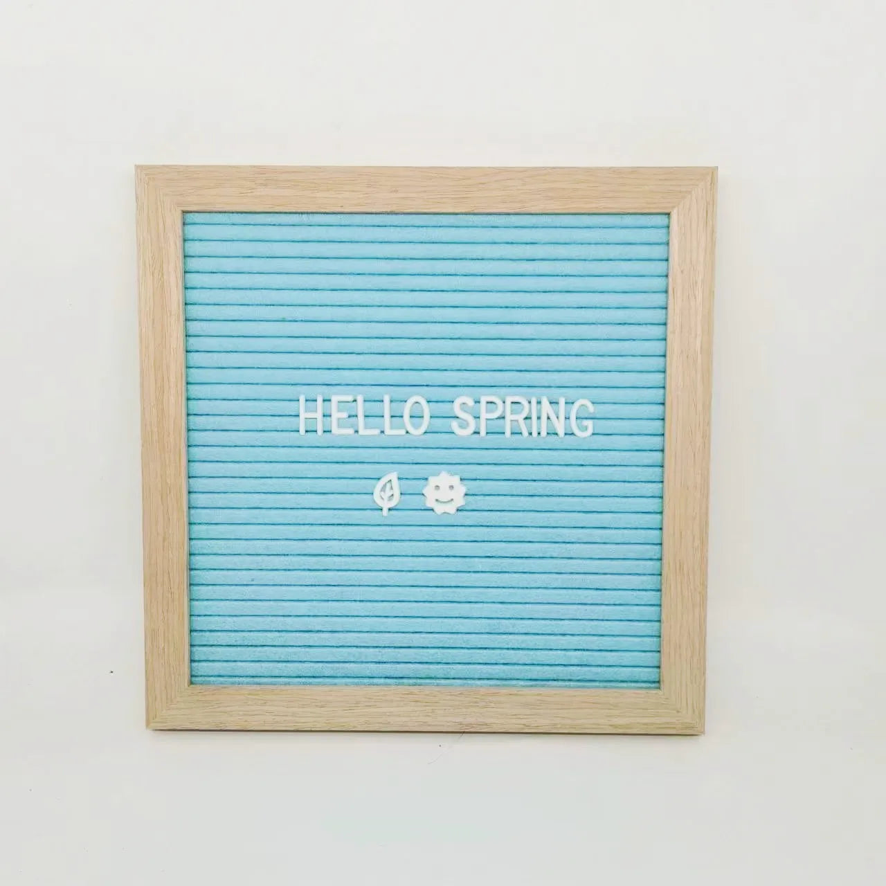 10x10 Inch Light Blue Felt Changeable Letter Board with 3/4 Inch 340 White Letters for Home Decor