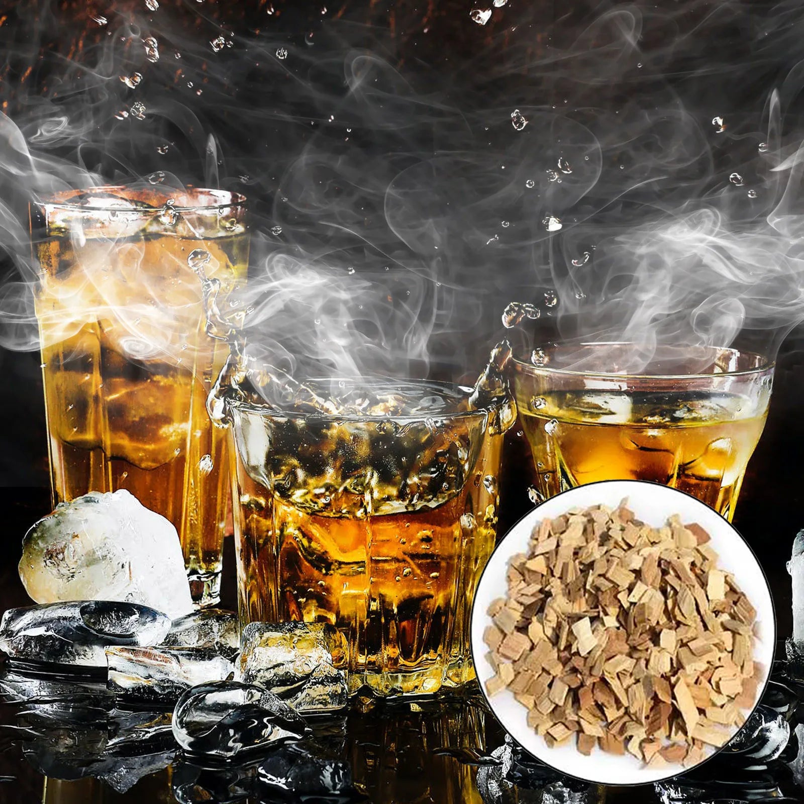 10+ Years Factory Wholesale New Fashion Kitchen Bartender Kit  Wooden Cocktail Smoker Set Kit