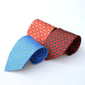 Wholesale Custom Shengzhou China Printed Digital Polyester Business Formal Wide Neckties for Men Red Orange