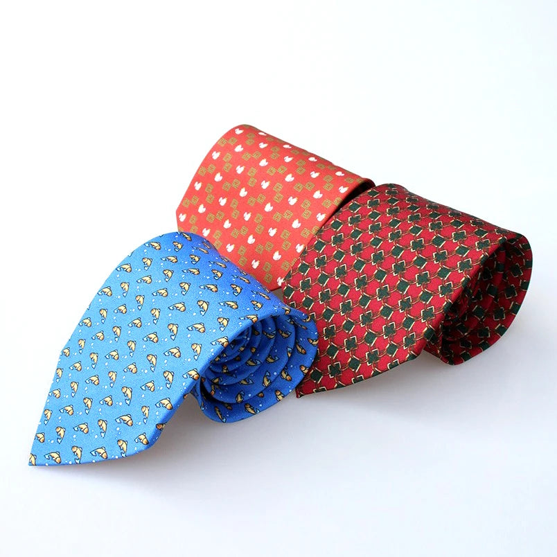 Wholesale Custom Shengzhou China Printed Digital Polyester Business Formal Wide Neckties for Men Red Orange
