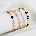 Cosmic Radiance Spectrum Wholesale Color Aaa Zircon Bracelet Femme 18K Gold Plated Jewelry for Women