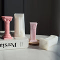 Best Selling Creative Manual Incense Stone Ornaments Rome Column Incense Candle Silicone Mold Eco-Friendly DIY Scented OPP Bag