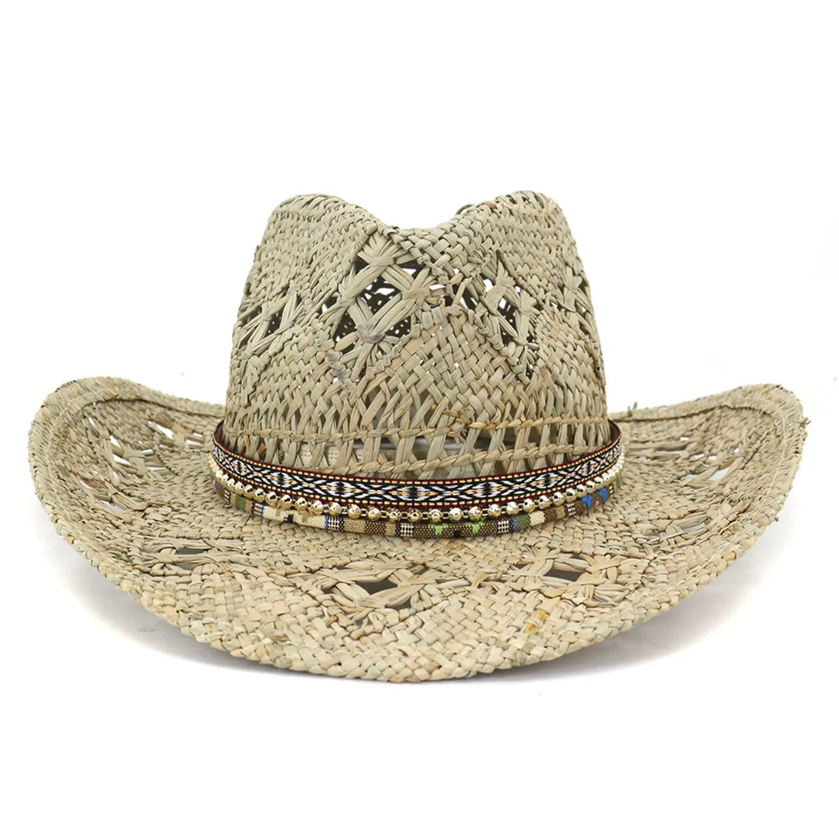Photography Styling Fashion Handmade Western Cowboy Straw Hat Women Men Summer Outdoor Travel Beach Visor Sun Hats